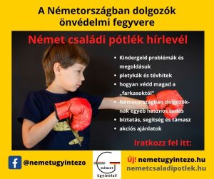 Nyáry Gusztáv, német családi pótlék ügyintéző 2-heti hírlevél
